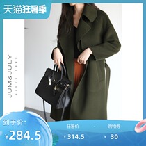 (Off-season clearance 50% off only 314 5)Double-sided wool coat womens long double-sided wool coat D052