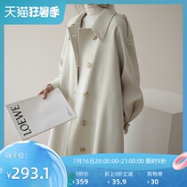2019 autumn new Korean version loose popular windbreaker womens long autumn over-the-knee atmospheric fashion temperament coat spring