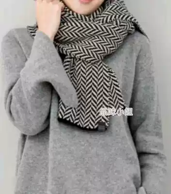 Taste Chick 19 winter women's clothing Korea Dongdaemun wing herringbone pattern knitted shawl warm scarf
