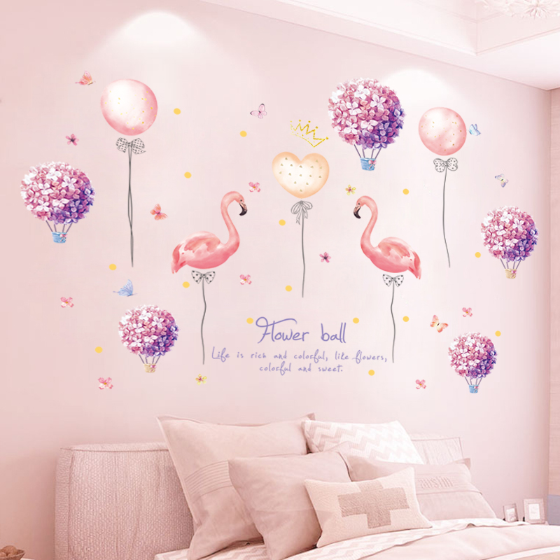 Net celebrity bedroom bedhead wall stickers self-adhesive girl dormitory wall decoration girl room layout stickers