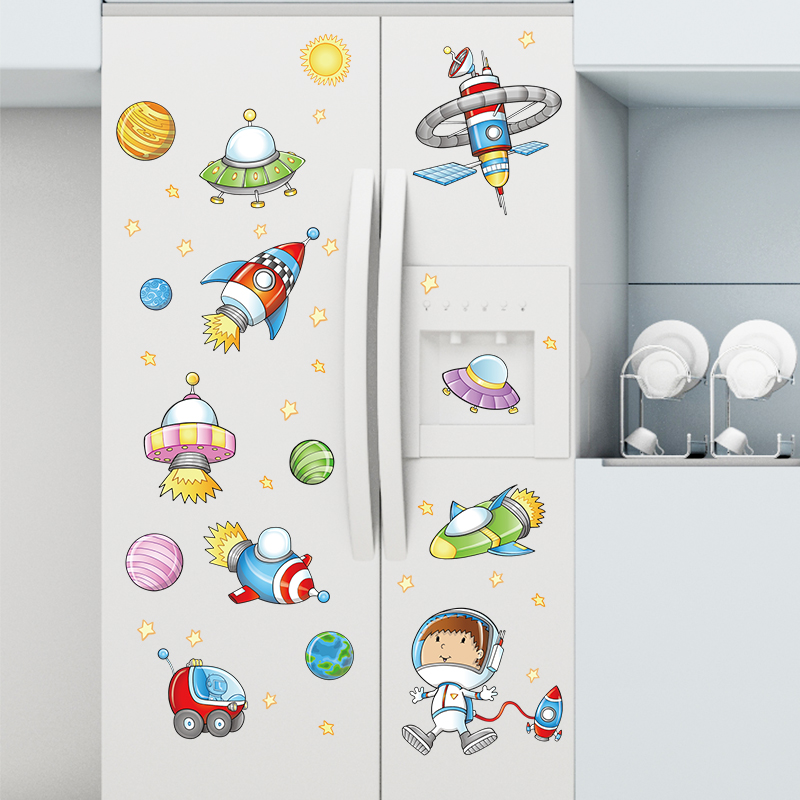 Cartoon Children Small Patterns Fridge Sticker Decorations Stickler vertical air conditioning Refurbished Patch Removable Waterproof Self-Adhesive