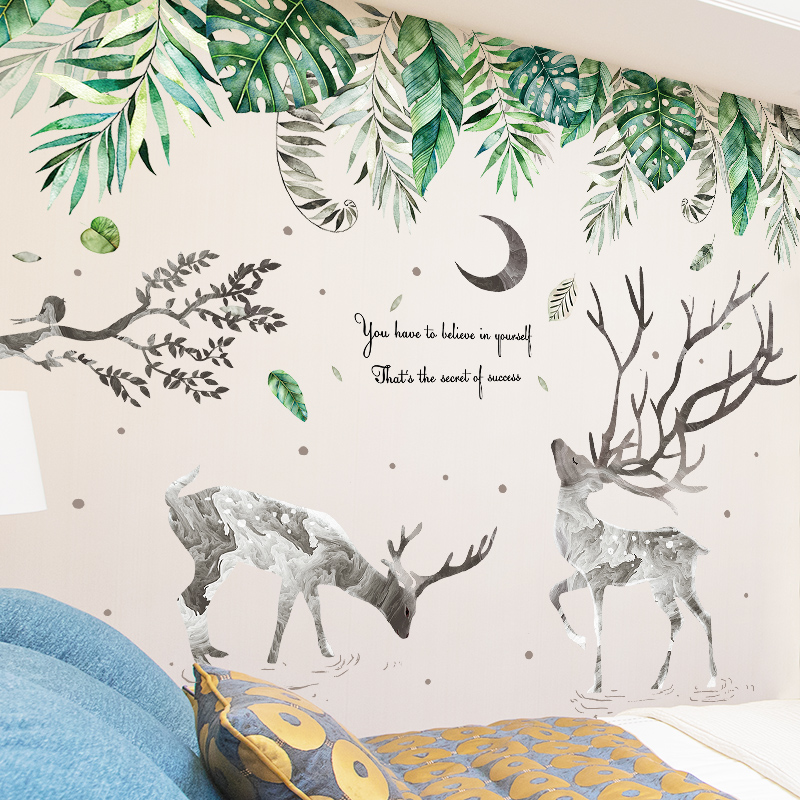 Netred Room Reformed in Wall Stickers Stickup Bedroom Bedhead Background Wallpaper Self-sticky Wallpaper