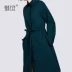 Bùa ngải 2019 mùa xuân mới áo gió thời trang châu Âu và Mỹ dài cổ áo POLO cổ áo thon gọn - Trench Coat Trench Coat