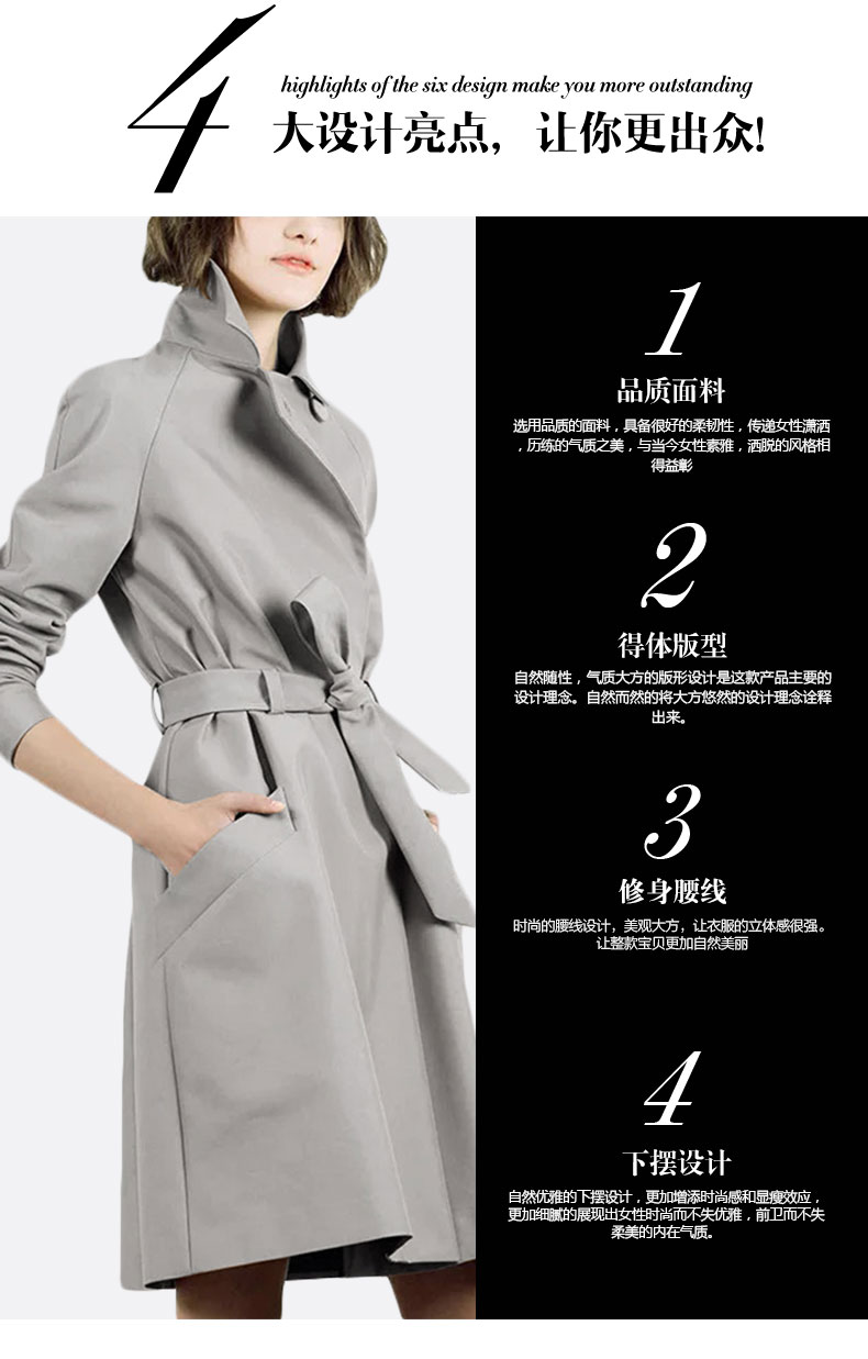 Trench pour femme BUN  CHARME en Polyester - Ref 3227094 Image 14