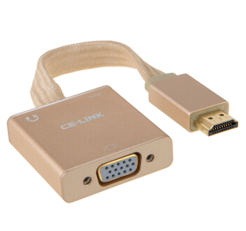 CE-LINK 1894 HDMI to VGA wire converter with audio power supply connector high-definition film adapter