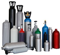 1L Aluminum Alloy Carbon Dioxide Gas Cylinder Helium Cylinder Air Cylinder Nitrogen Cylinder High-pressure Cylinder