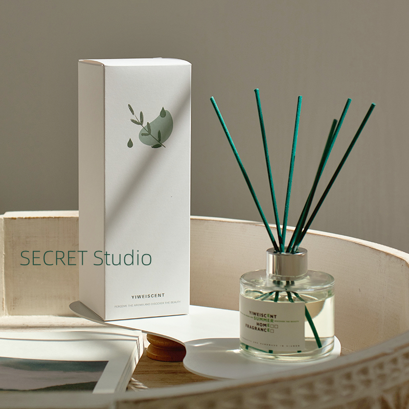 Fire-free rattan-scened lavender with refreshing and fragrant home minimalist indoor bedroom with persistent fragrant green bamboo buddhist mandarin