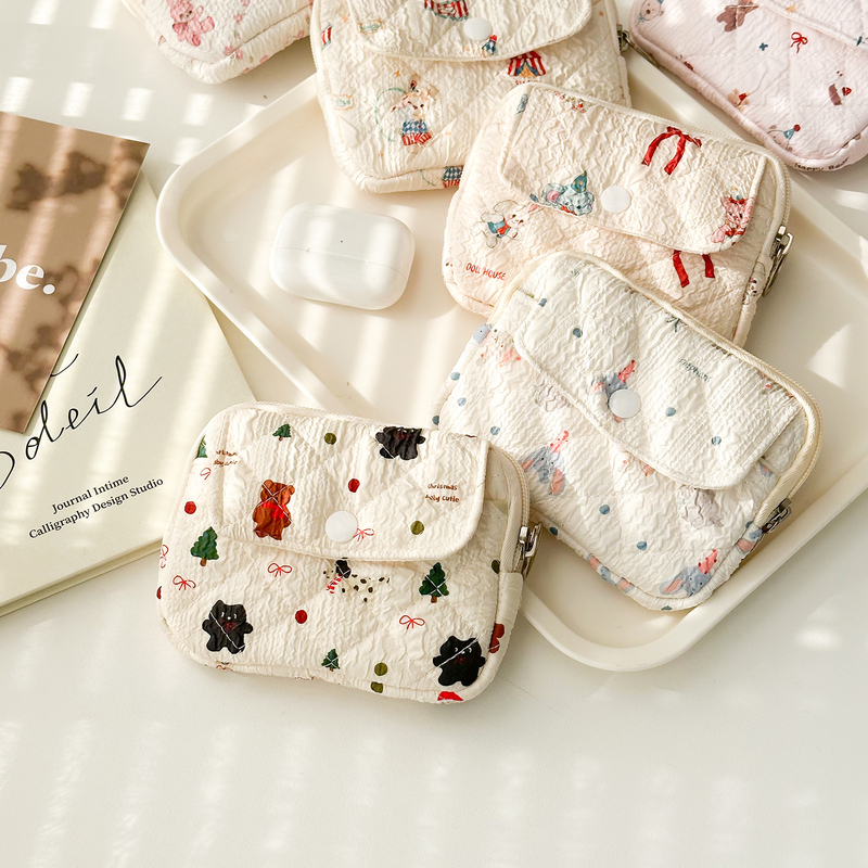 Multifunctional Id Bag, Card Holder, Coin Purse, New Cute Storage Bag for Female Students, Mini Wallet, Earphone Key Bag