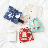 Японский маленький мультяшный мешочек, милая сумка для хранения, маленькая пылезащитная ткань, на удачу