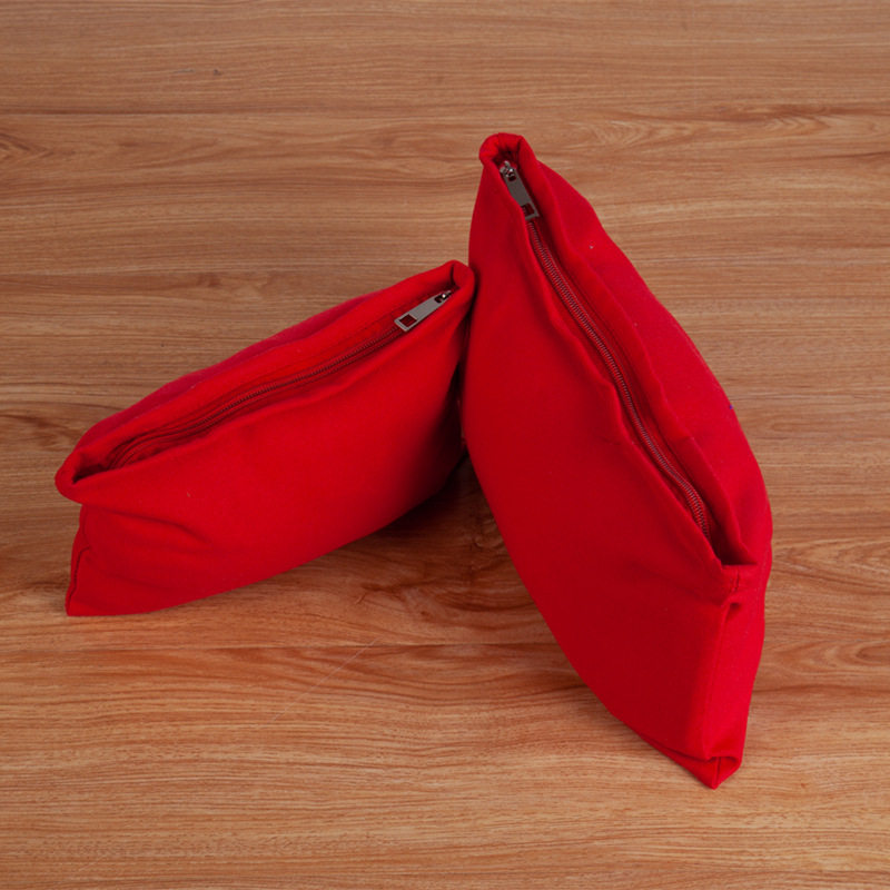 Customizable logo thickened red canvas zipped bag Travel Clothing Finishing Bag Zipper Cloth Bag Cashier Bag-Taobao