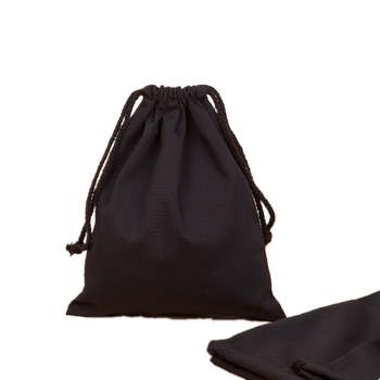 Custom logo black canvas clothing finishing bag