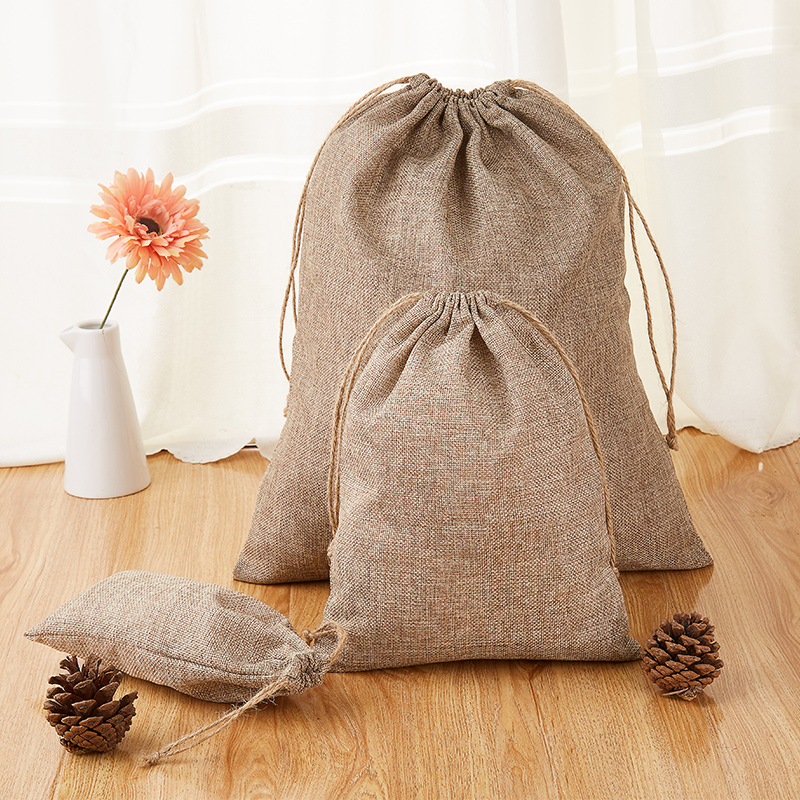 Customized logo coffee beam pocket travel clothes packaging bag pumped clothes bag underwear collection bag