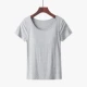 Modal cotton của phụ nữ cup cup cup ngực áo ngực một mảnh miễn phí BRA-T vest đáy áo sơ mi yoga ngắn tay mùa hè