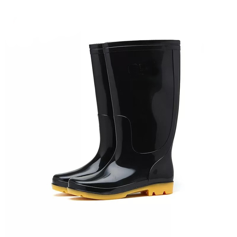 LauPo Industrial Rain Boots Rain Shoes Waterproof Non-slip Pvc Acid-Resistant High Cylinder Male Lady Water Shoes