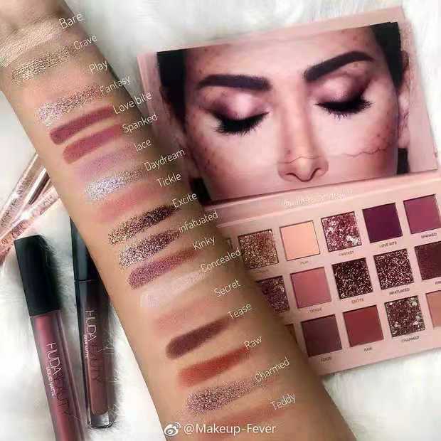 Tóc thứ hai! Huda beauty2018 bóng mắt mới Khay phấn mắt màu nude mới màu mắt đẹp