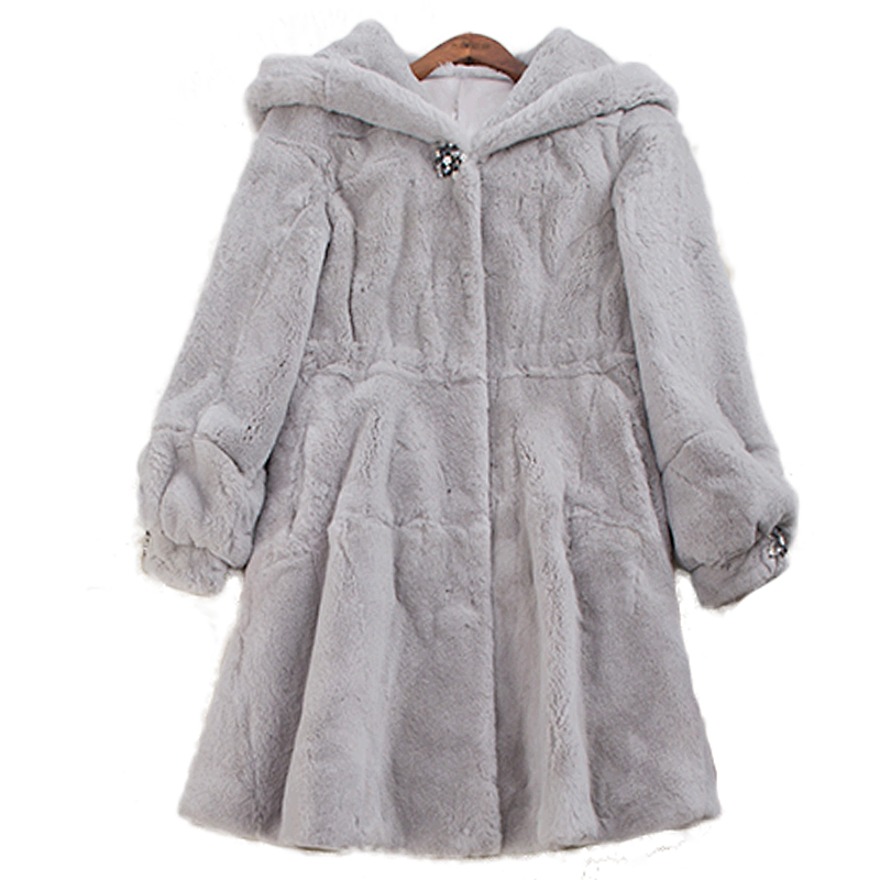 Manteau de fourrure femme JOY AMP CELINE  JIE OSLIN en Poils de lapin rex - Ref 3175217 Image 5