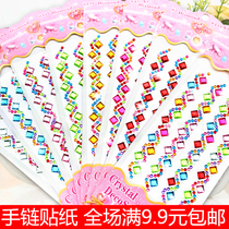 Children Diamond Stickers Precious Stones Solid Stickup Square Bracelet Stage Makeup Styling Crystal Nursery Reward Patch