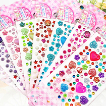 Childrens crystal stickers Diamond stickers gem mobile phone decoration three-dimensional kindergarten bonus acrylic paste