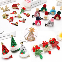 Christmas children hairclip jewelry cute hair accessories girl Hand bag small gift decoration hair card headgear tree