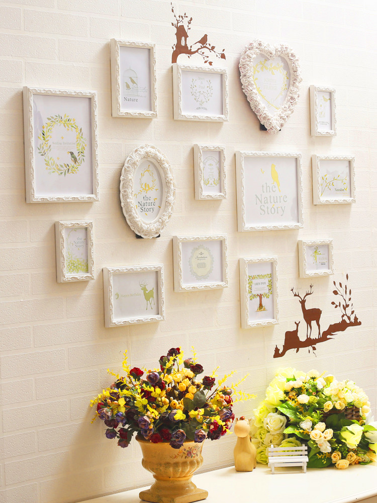 European photo wall decorated children's dining room wash photo wall creative combination hanging wall bedroom photo frame wall
