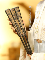 Shanyue New 7 inch 8 inch 9 inch 10 inch flat plate blank rice paper folding fan Su Gong silk cloth fan Chinese wind ancient fan