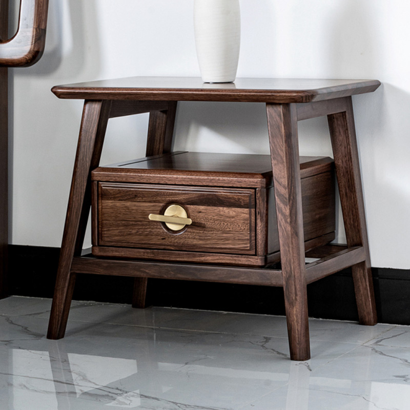 Ukim Wood S Solid Wood Bed Head Cabinet Brief Modern Chinese Lockers Side Cabinet Walnuts Wood Bed Head Cabinet Multiple