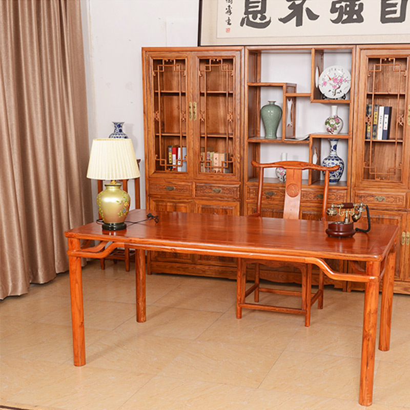 Yijia solid wood painting table south elm wood desk desk executive desk supervisor table