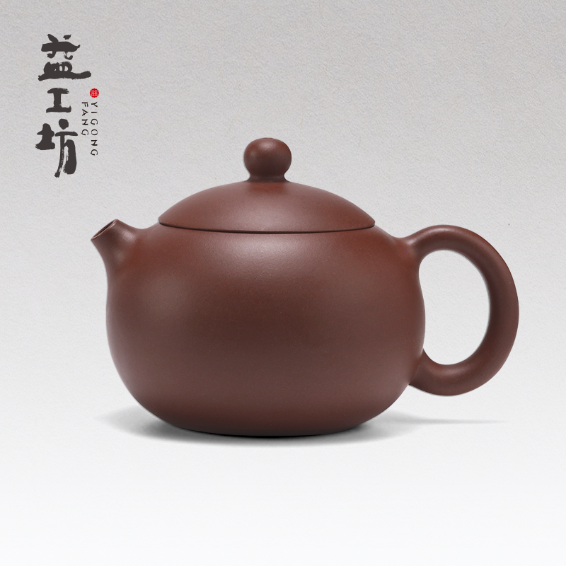 宜兴半手工紫砂壶大益益工坊小西施朱泥与倒把西施紫泥壶-Taobao-Tmall