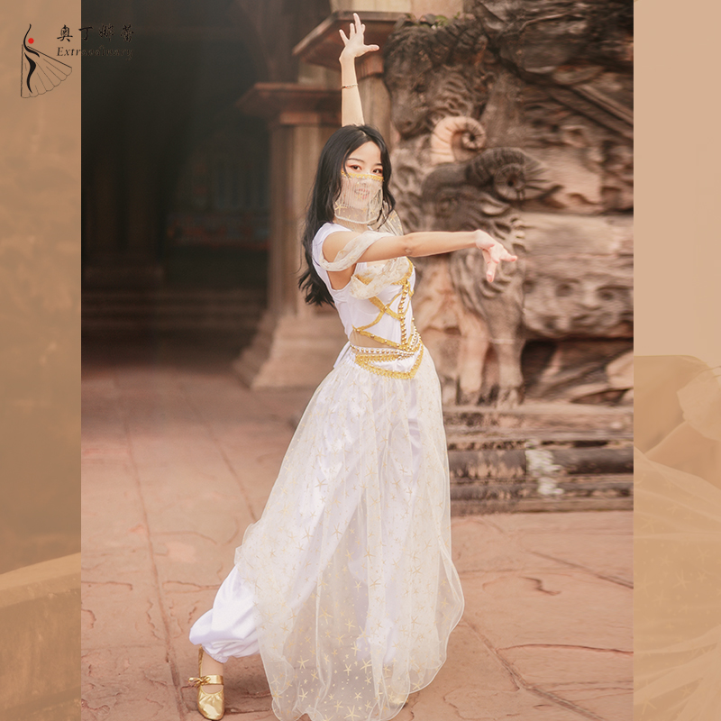 Jasmine Princess costume ancient dress woman Han clothes Chinese Wind Han Tang Princess Performance Suite Belly Leather Dance Practice women