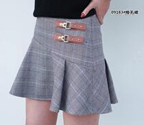 Spot Special Women Europe Korea Station Riaixion 09183 Plaid Skirt
