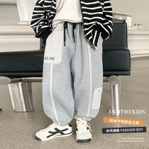 Boys pants spring and autumn 2023 new childrens sports pants street pants spring - dress fashionable casual pants