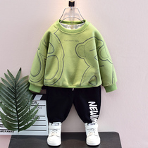 Boys play a shirt 2023 spring and autumn new childrens handsome and fashionable childrens tops