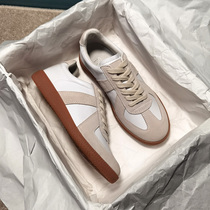 Genuine leather retro Detraining shoes women Summer 2022 new breathable casual shoes 100 hitch low help frosted calf leather Agan shoes