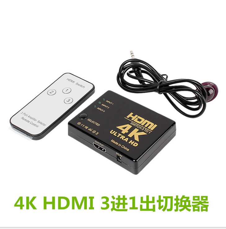 4K hdmi switcher 3 in 1 out HD video conversion hdmi 3 * 1 switcher 4K* 2K-Taobao