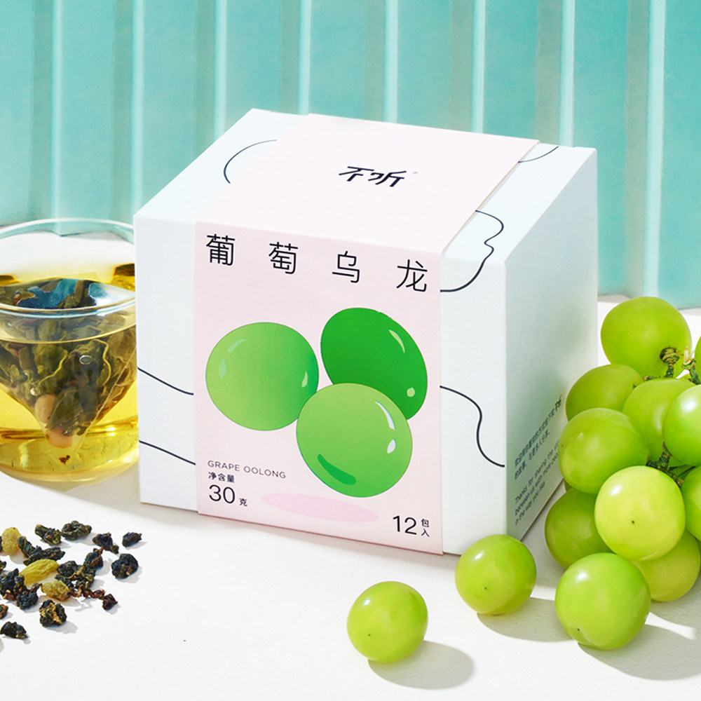 不听茶 葡萄乌龙茶 青提茶包水果茶热泡冷泡茶冻顶乌龙果粒袋泡茶