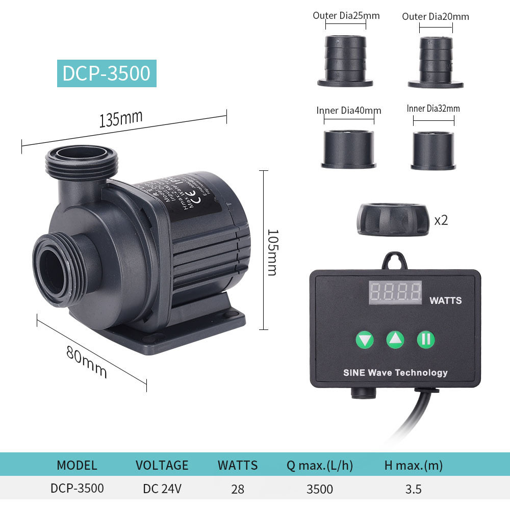 DCP series diving pump 80W 120W 180W sinusoidal pump fish tank aquarium water pu