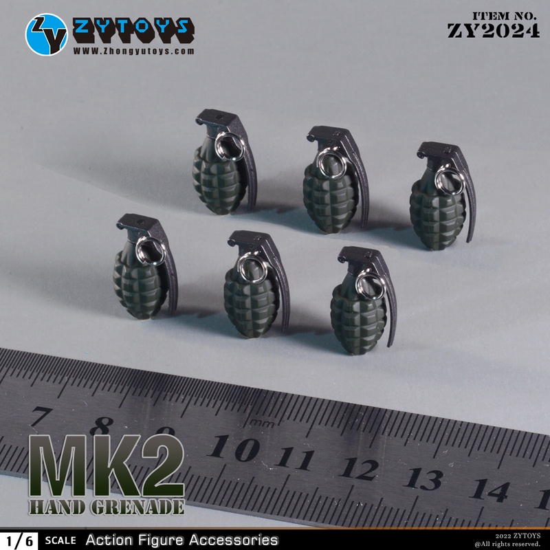 Zytoys 1:6 Scale Zy2024: Mk2 Grenade Pineapple Bomb Soldier Model Toy Vietnam War