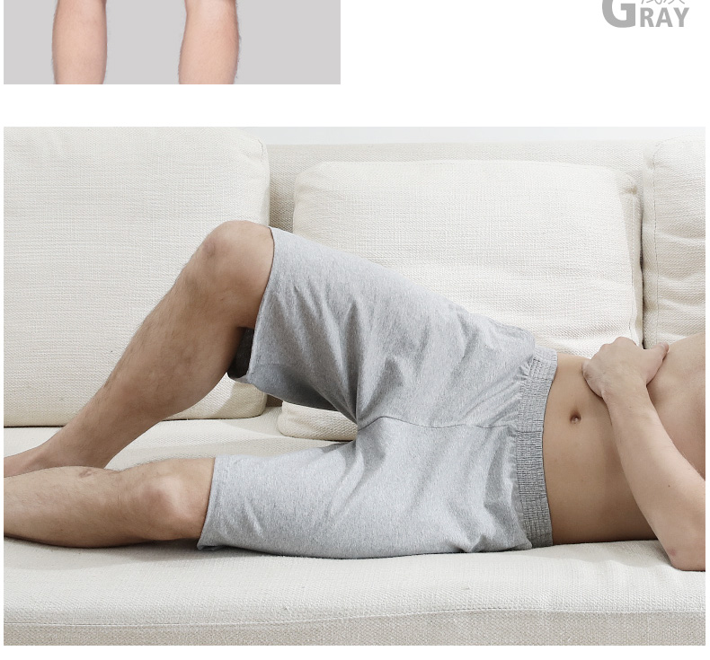 Quần Pyjama cho nam Quần cotton mùa hè mỏng Modal Cotton Home Quần Five Points Loose Quần short Casual Kích thước lớn Boxer thời trang mặc nhà