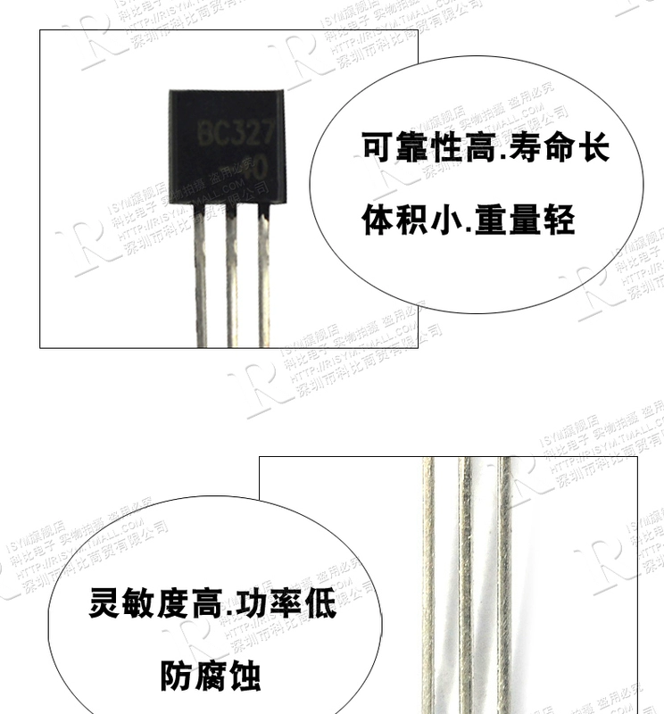 Risym Transistor BC327-40 BC327 PNP Transistor Công Suất Cắm TO-92 50 Cái