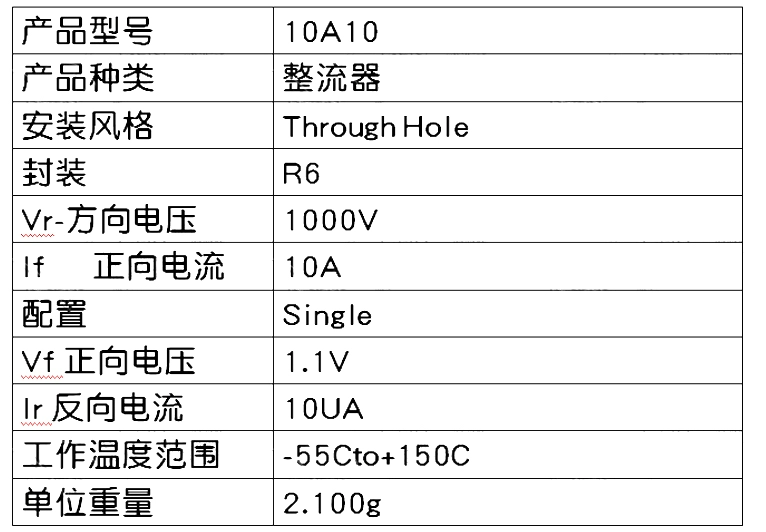 Diode chỉnh lưu cắm trực tiếp 10A10, công suất cao và dòng điện cao 10A/1000V, chống chảy ngược và giật ngược 10 chiếc