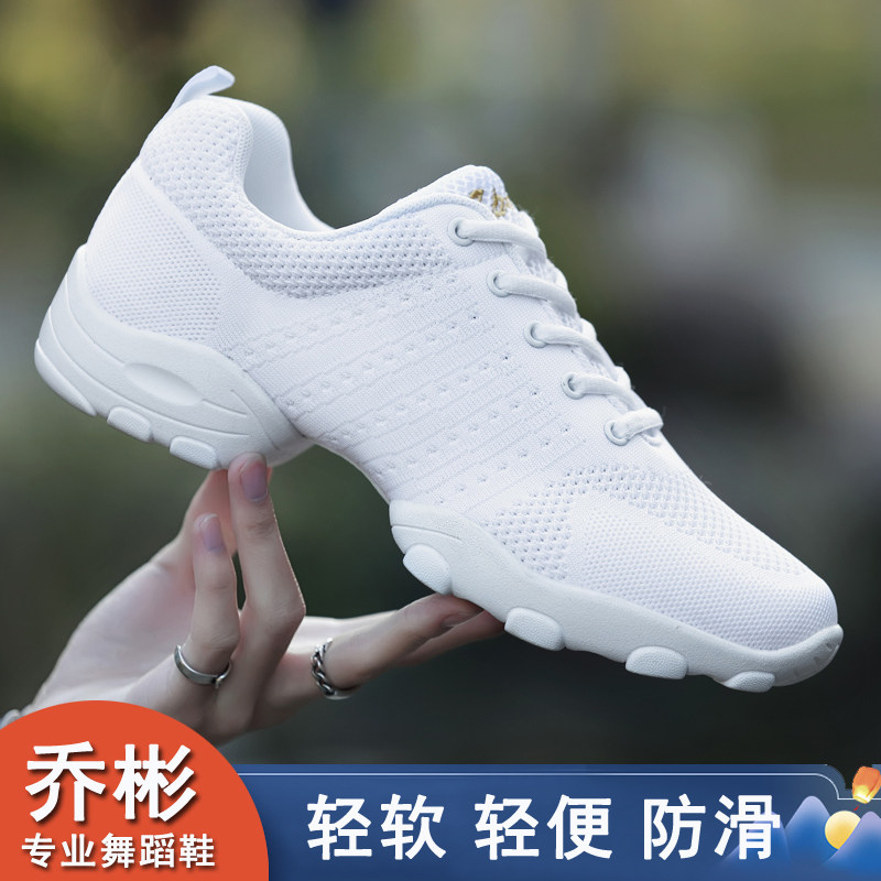 Dance shoes Men's style net face Soft bottom heels Dancing Shoes Spring White New Modern Sailors Square Dance Shoes Man