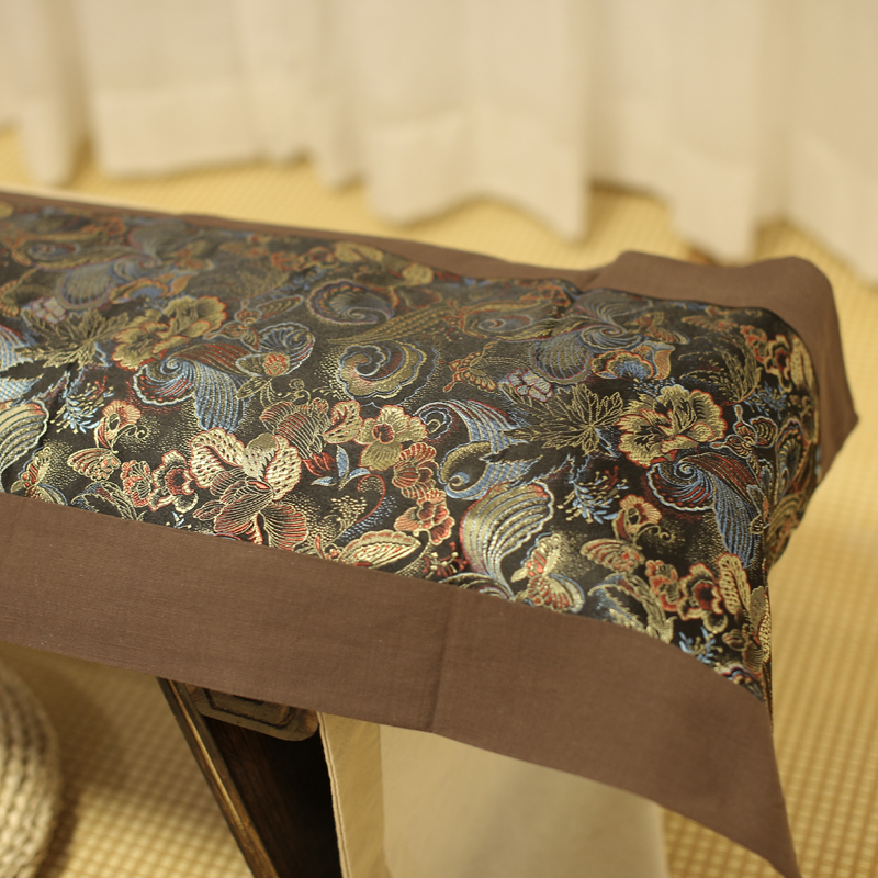 Retro Brocade Guqin Table Flag Cover Cloth Ancient Kite Dust Cover Table Cloth Song Jin Silk Table Flag Tea Towel Bed Banner
