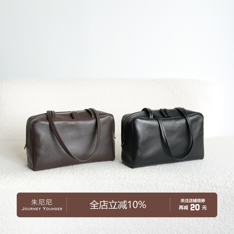 Junini Journeyy Row Imported Sheepskin Astra Bowling Bag Single Shoulder Handbag Underarm Pillow Bag for Women