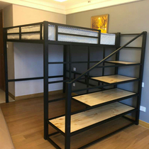 Nordic Iron Art Double Bed Brief Modern Elevated Bed Dormitory Apartment Small Family multifunction up and down bunk beds