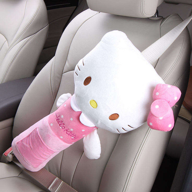 Car seat belt shoulder cover lengthened children's cartoon travel sleeping artifact pillow cover headrest comfort doll