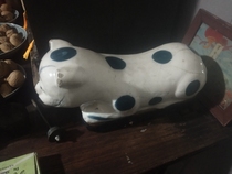 Cat Pillow Porcelain Ancient Play Chore