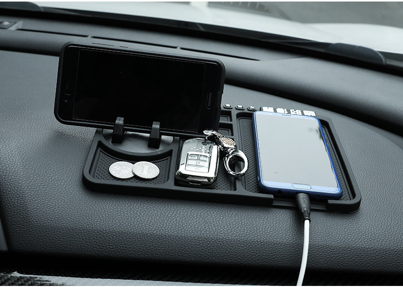 Car mobile phone bracket creative multi-function in-car instrument panel support navigation frame car universal anti-skid pad