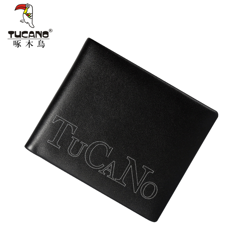 Woodpecker Wallet Men's Short Leather Student Personality Creative Korean Youth Wallet Head Layer Cowhide Men's Wallet