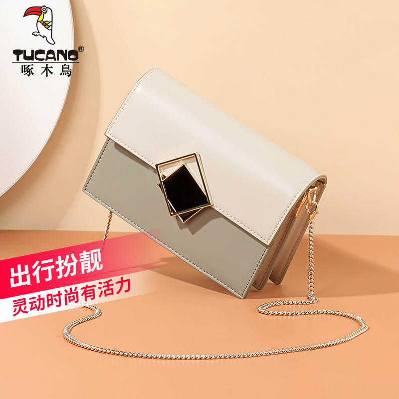 Woodpecker women's bag 2021 new messenger bag French small bag Joker shoulder bag fashion chain bag women summer