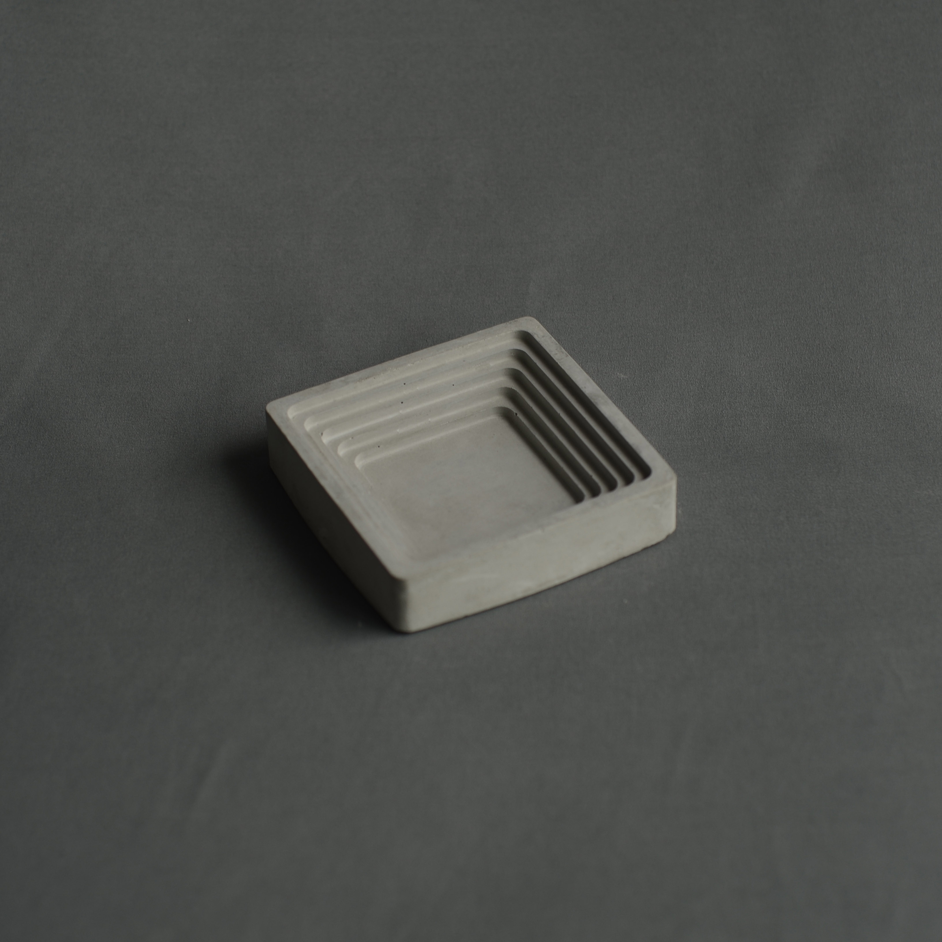 Nordic square fair-faced concrete ladder tray desktop storage tray home decoration